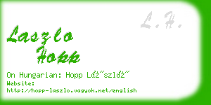 laszlo hopp business card